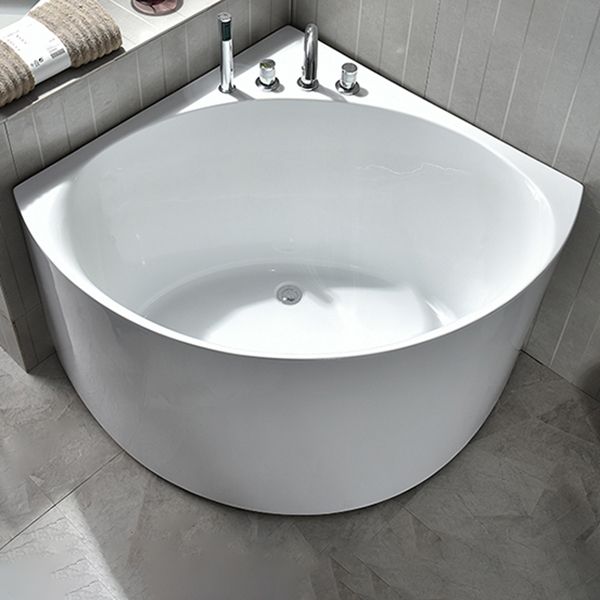 Back to Wall Bathtub Antique Finish Soaking Modern Corner Bath Tub Clearhalo 'Bathroom Remodel & Bathroom Fixtures' 'Bathtubs' 'Home Improvement' 'home_improvement' 'home_improvement_bathtubs' 'Showers & Bathtubs' 1200x1200_dfcdffb2-1162-434d-92b1-b0ac84e0c12b