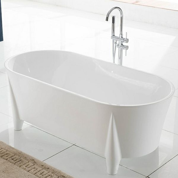 Modern Acrylic Oval Bathtub Freestanding Soaking Bathtub for Bathroom Clearhalo 'Bathroom Remodel & Bathroom Fixtures' 'Bathtubs' 'Home Improvement' 'home_improvement' 'home_improvement_bathtubs' 'Showers & Bathtubs' 1200x1200_dfd8a47d-72f0-41e0-9329-d2ae44ec0759