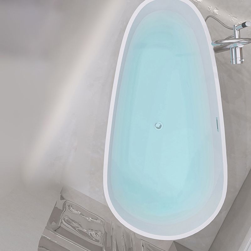 Oval Freestanding Soaking Bathtub Modern Acrylic Bathtub with Drain and Overflow Trim Clearhalo 'Bathroom Remodel & Bathroom Fixtures' 'Bathtubs' 'Home Improvement' 'home_improvement' 'home_improvement_bathtubs' 'Showers & Bathtubs' 1200x1200_dff97292-374e-43c6-8f1e-01d82801b0f4