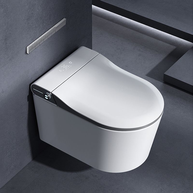 Contemporary Wall Mounted Bidet Elongated White Foot Sensor Heated Seat Clearhalo 'Bathroom Remodel & Bathroom Fixtures' 'Bidets' 'Home Improvement' 'home_improvement' 'home_improvement_bidets' 'Toilets & Bidets' 1200x1200_dfff1ad3-970b-47ed-b70f-d2524c7d0f89
