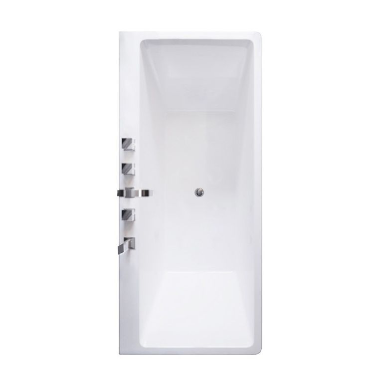 Soaking Acrylic Bathtub Drop in White Rectangular Modern Bath Clearhalo 'Bathroom Remodel & Bathroom Fixtures' 'Bathtubs' 'Home Improvement' 'home_improvement' 'home_improvement_bathtubs' 'Showers & Bathtubs' 1200x1200_e002094f-bba1-467a-b2cb-82a935002759