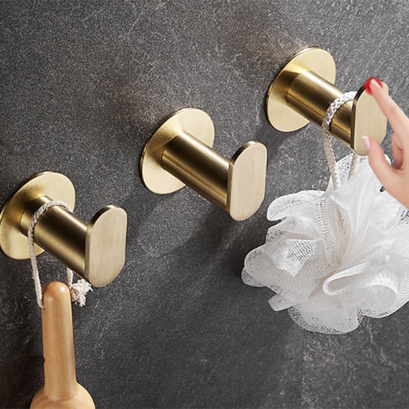 10-Piece Modern Bathroom Accessory Set, Polished Gold, Robe Hooks Clearhalo 'Bathroom Hardware Sets' 'Bathroom Hardware' 'Bathroom Remodel & Bathroom Fixtures' 'bathroom_hardware_sets' 'Home Improvement' 'home_improvement' 'home_improvement_bathroom_hardware_sets' 1200x1200_e062bee1-7a21-4d2f-96d7-99247bd1bee5