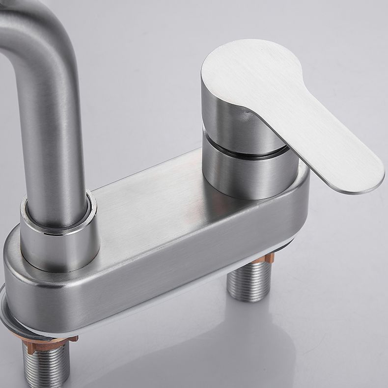 Bathroom Sink 304 Stainless Steel Center Faucet, Single Handle Bathroom Vanity Faucet Clearhalo 'bathroom_sink_faucets' 'Conjunta de Baño y Conjunta de Grifo' 'Coronamiento de Baño y Dispositivo de Baño' 'Grifo del lavabo del baño' 'Hogar' 'home_improvement' 'home_improvement_bathroom_sink_faucets' 'Mejoras para el hogar' 1200x1200_e094d813-d518-4e2c-a177-4273f55feaa9