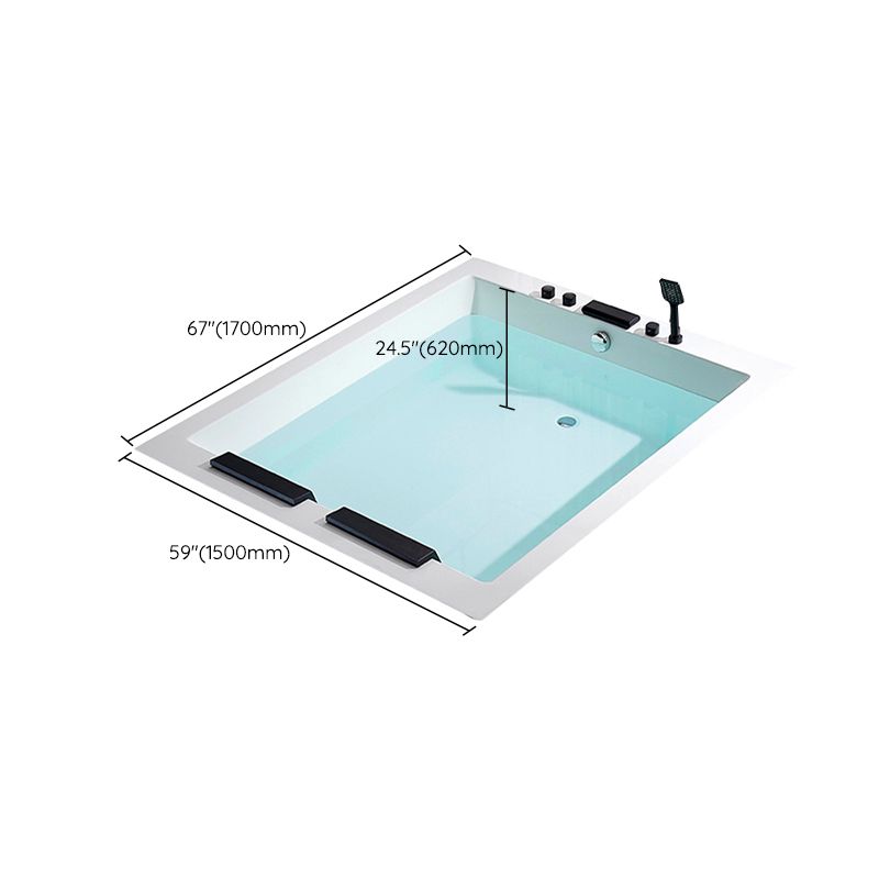 Rectangle Modern White Embedded Bathtub Acrylic with Drain Bath Tub and Overflow Hole Clearhalo 'Bathroom Remodel & Bathroom Fixtures' 'Bathtubs' 'Home Improvement' 'home_improvement' 'home_improvement_bathtubs' 'Showers & Bathtubs' 1200x1200_e09b5fbe-dc64-422a-97d8-6562772318a2