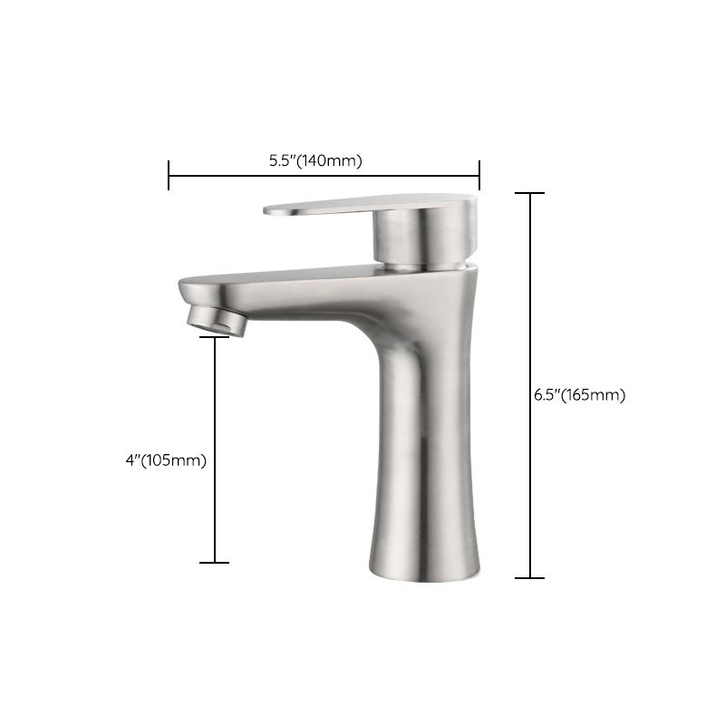 Modern Vessel Faucet Stainless Steel Lever Handles Bathroom Sink Faucet Clearhalo 'bathroom_sink_faucets' 'Conjuntos de Torneiras de Lavatório e Banheiro' 'home_improvement' 'home_improvement_bathroom_sink_faucets' 'Mobiliário Doméstico' 'Página inicial' 'Renovação e equipamento de casa de banho' 'Torneira para lavatório de banheiro' 1200x1200_e0c3fb9a-5e00-4d60-879a-afc851fbedb6