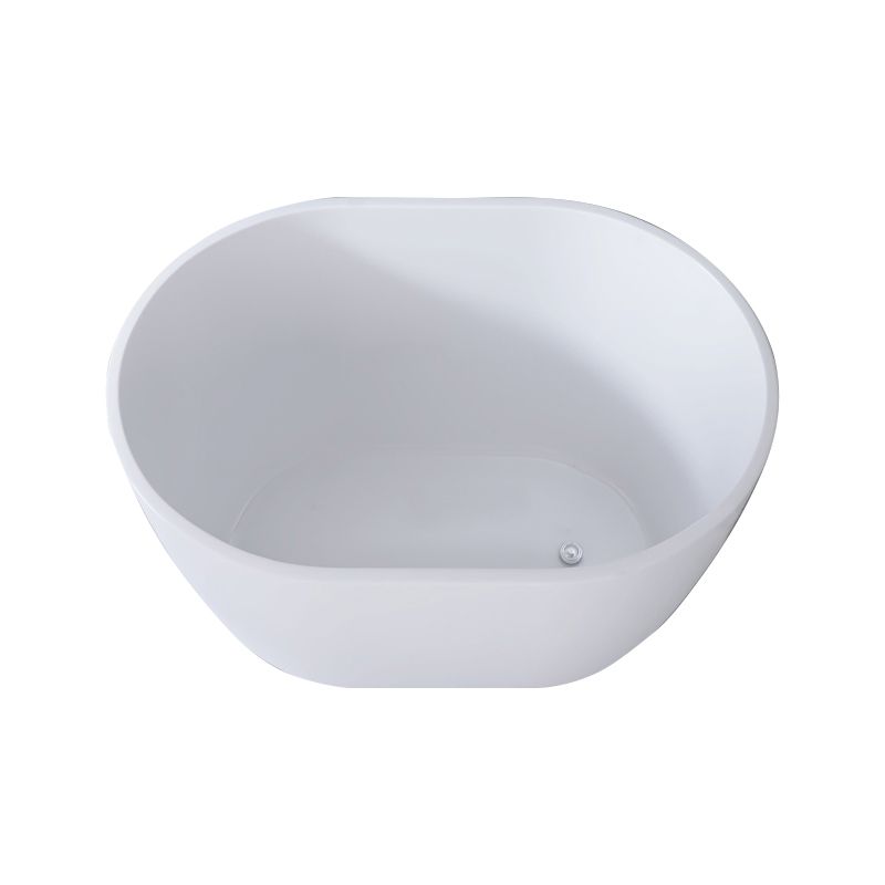 Modern Oval Soaking Bath Tub Freestanding Acrylic-Fiberglass Bath Tub Clearhalo 'Bathroom Remodel & Bathroom Fixtures' 'Bathtubs' 'Home Improvement' 'home_improvement' 'home_improvement_bathtubs' 'Showers & Bathtubs' 1200x1200_e1030c3b-e3a1-4cff-b739-e070d22c5e87