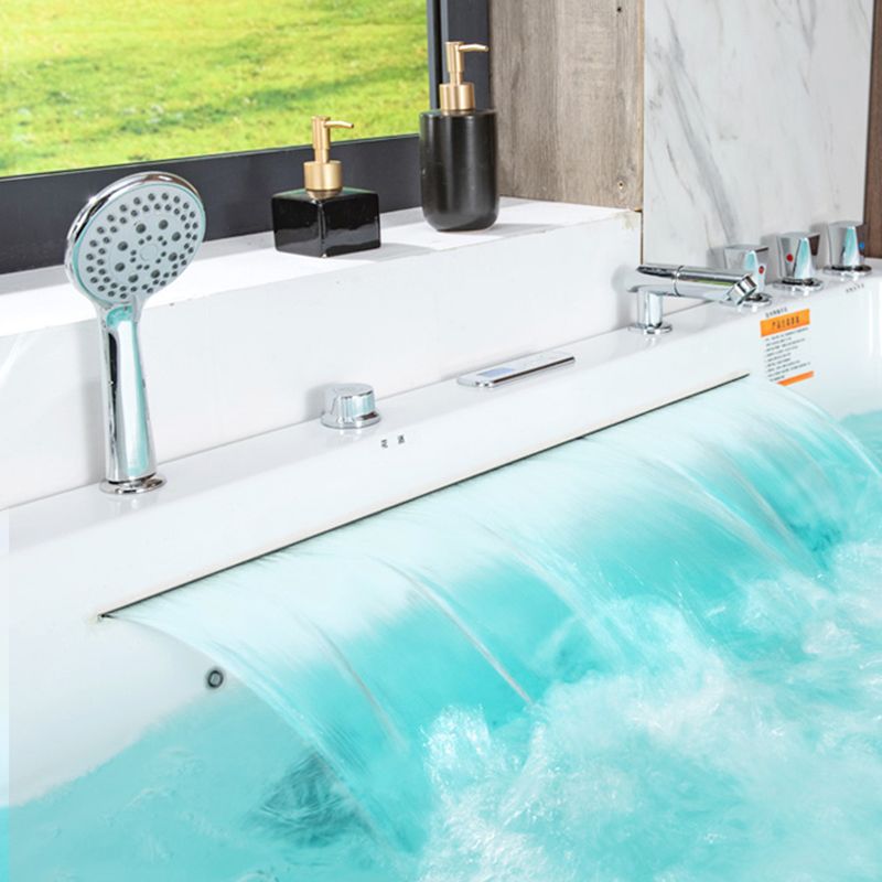 Contemporary Rectangle Bathtub Acrylic Air /Whirlpool/Soaking Bathtub Clearhalo 'Bathroom Remodel & Bathroom Fixtures' 'Bathtubs' 'Home Improvement' 'home_improvement' 'home_improvement_bathtubs' 'Showers & Bathtubs' 1200x1200_e108cb4e-c68e-4f8c-bcad-2276a3b7ae97