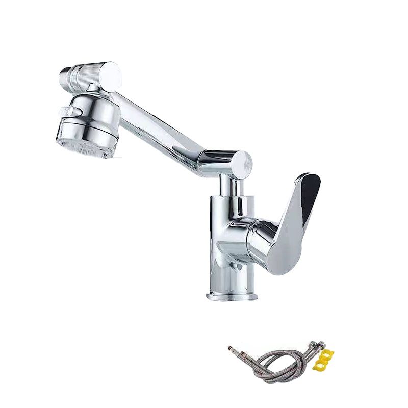 Modern Vessel Sink Faucet Stainless Steel Lever Handle Low Arc Vessel Faucet Clearhalo 'Bathroom Remodel & Bathroom Fixtures' 'Bathroom Sink Faucets' 'Bathroom Sinks & Faucet Components' 'bathroom_sink_faucets' 'Home Improvement' 'home_improvement' 'home_improvement_bathroom_sink_faucets' 1200x1200_e1128e2a-dac0-41f2-9b11-09eeb6ef77b4