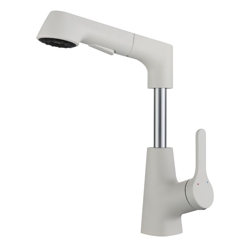 White Pull-out Bathroom Sink Faucet Hot and Cold Water Adjustable Hand Held Faucet Clearhalo 'Bathroom Remodel & Bathroom Fixtures' 'Bathroom Sink Faucets' 'Bathroom Sinks & Faucet Components' 'bathroom_sink_faucets' 'Home Improvement' 'home_improvement' 'home_improvement_bathroom_sink_faucets' 1200x1200_e1194e39-ebb6-4854-82b0-71d8830ece41