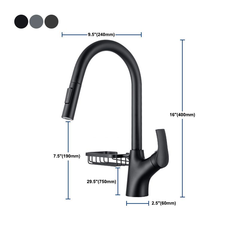 Modern Bar Faucet Brass Pulldown Sprayer Swivel Spout Kitchen Sink Faucet Clearhalo 'Home Improvement' 'home_improvement' 'home_improvement_kitchen_faucets' 'Kitchen Faucets' 'Kitchen Remodel & Kitchen Fixtures' 'Kitchen Sinks & Faucet Components' 'kitchen_faucets' 1200x1200_e13616f3-d5ba-4490-967a-9f2c461fad77