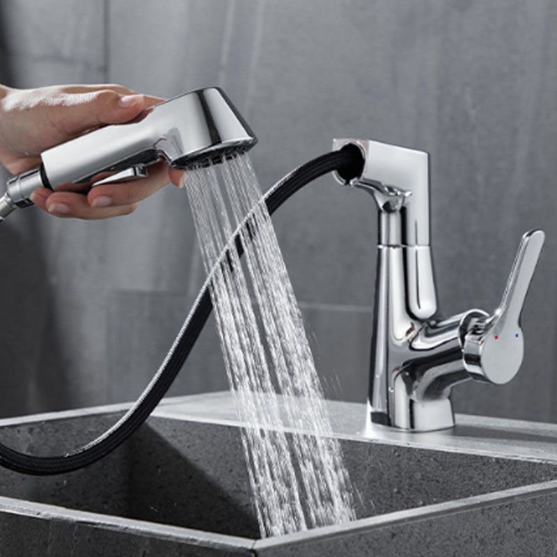 Modern Vessel Sink Faucet Brass Lever Handles Swivel Spout Bathroom Vessel Faucet Clearhalo 'bathroom_sink_faucets' 'Conjuntos de Torneiras de Lavatório e Banheiro' 'home_improvement' 'home_improvement_bathroom_sink_faucets' 'Mobiliário Doméstico' 'Página inicial' 'Renovação e equipamento de casa de banho' 'Torneira para lavatório de banheiro' 1200x1200_e144194b-adba-4b96-9c3b-fcc529808500