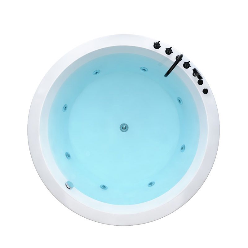 Modern Drop-in Bath Tub Round Acrylic Bathtub for Home and Hotel Clearhalo 'Bathroom Remodel & Bathroom Fixtures' 'Bathtubs' 'Home Improvement' 'home_improvement' 'home_improvement_bathtubs' 'Showers & Bathtubs' 1200x1200_e180012f-8ea5-40ff-bb50-82fb7b919351