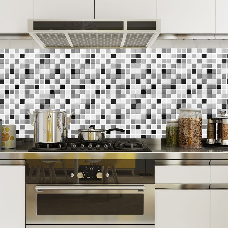 Mosaic Tile Wallpaper Plastic Waterproof Peel & Stick Mosaic Tile Clearhalo 'Flooring 'Home Improvement' 'home_improvement' 'home_improvement_peel_stick_blacksplash' 'Peel & Stick Backsplash Tile' 'peel_stick_blacksplash' 'Walls & Ceilings' Walls and Ceiling' 1200x1200_e1ee0c5d-3d84-45ea-83bb-6e24d3d15094