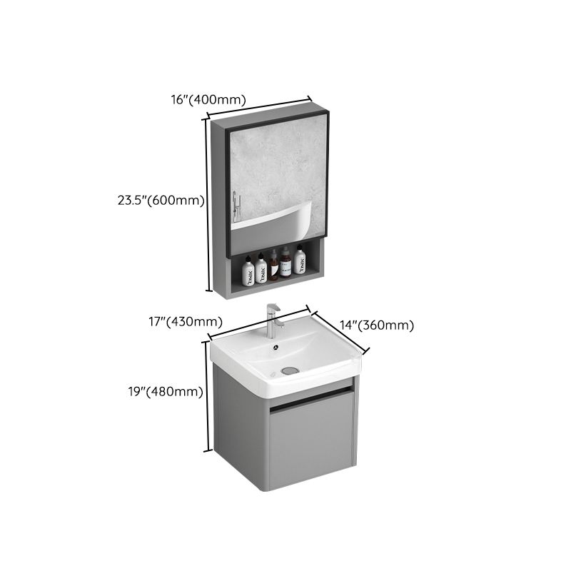 Wall Mount Bathroom Vanity Modern Metal Base Rectangular Single Vanity Set Clearhalo 'Bathroom Remodel & Bathroom Fixtures' 'Bathroom Vanities' 'bathroom_vanities' 'Home Improvement' 'home_improvement' 'home_improvement_bathroom_vanities' 1200x1200_e1fcce30-c3b0-44cb-adca-e17eeb691ed8