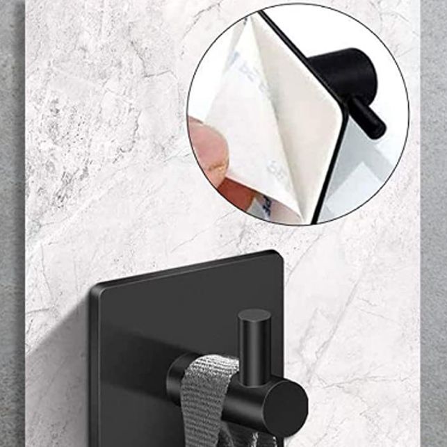 Matte Black Bathroom Hardware Set Stainless Steel Towel Bar/Paper Holder/Robe Hooks Clearhalo 'Bathroom Hardware Sets' 'Bathroom Hardware' 'Bathroom Remodel & Bathroom Fixtures' 'bathroom_hardware_sets' 'Home Improvement' 'home_improvement' 'home_improvement_bathroom_hardware_sets' 1200x1200_e26be4e7-4427-4a45-8550-a18c86ecc227