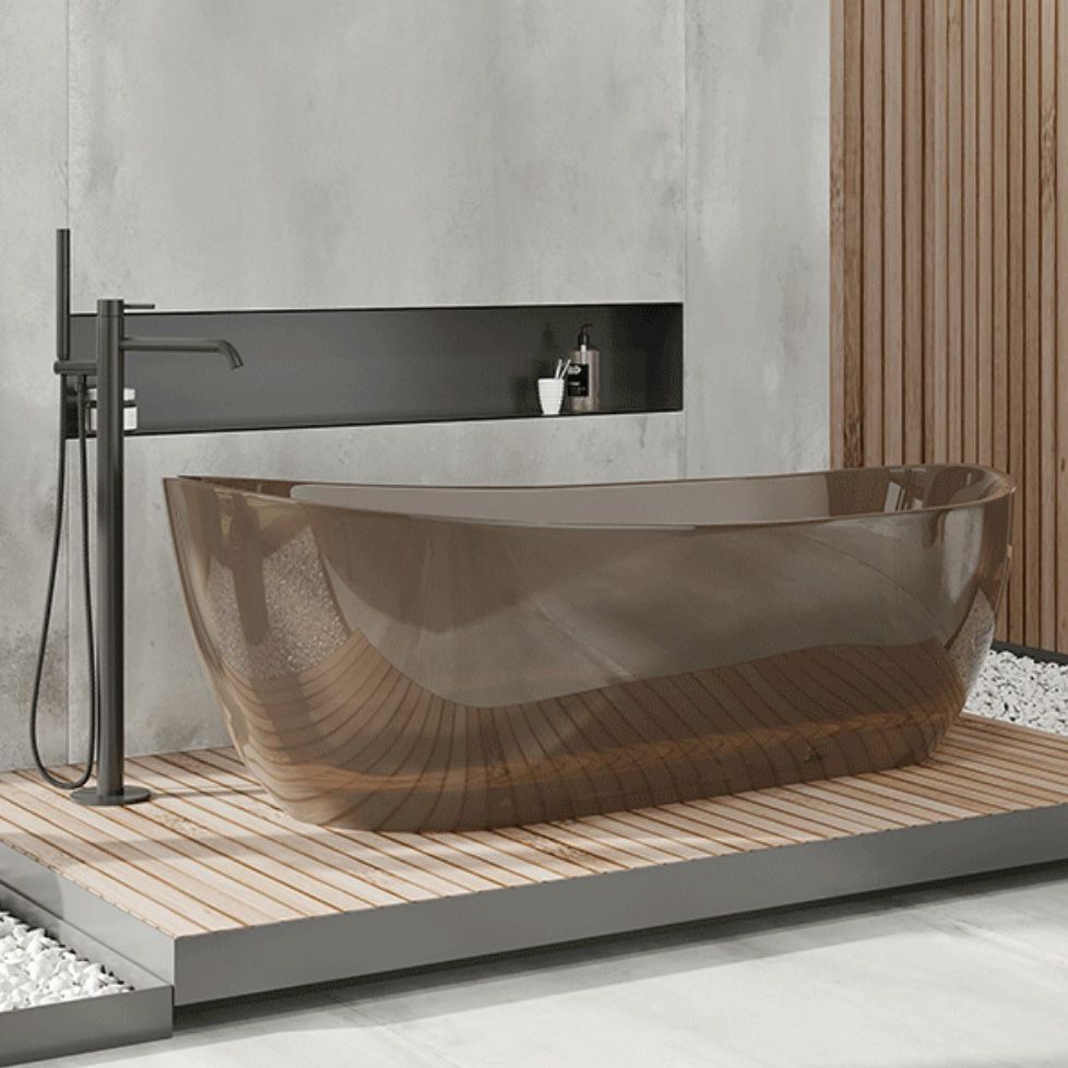 Soaking Stand Alone Bathtub Oval Antique Finish Modern Bath Tub Clearhalo 'Bathroom Remodel & Bathroom Fixtures' 'Bathtubs' 'Home Improvement' 'home_improvement' 'home_improvement_bathtubs' 'Showers & Bathtubs' 1200x1200_e27a31a9-4f8b-47bb-88ec-4ba22c93d2a4