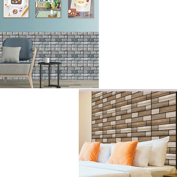 Plastic Peel & Stick Subway Tile Contemporary Waterproof Peel & Stick  Subway Tile - Clearhalo