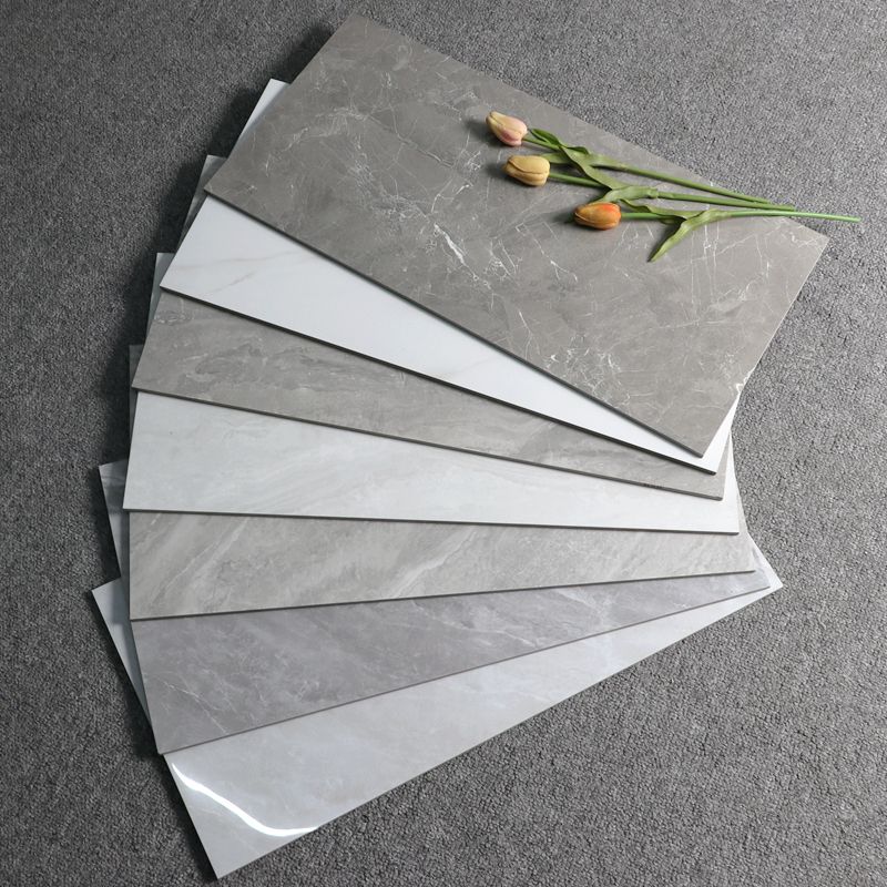 Gray Singular Tile Marble Appearance Straight Edge Rectangular Floor Tile Clearhalo 'Floor Tiles & Wall Tiles' 'floor_tiles_wall_tiles' 'Flooring 'Home Improvement' 'home_improvement' 'home_improvement_floor_tiles_wall_tiles' Walls and Ceiling' 1200x1200_e2916402-f587-4821-bcc9-2be97b70aff6