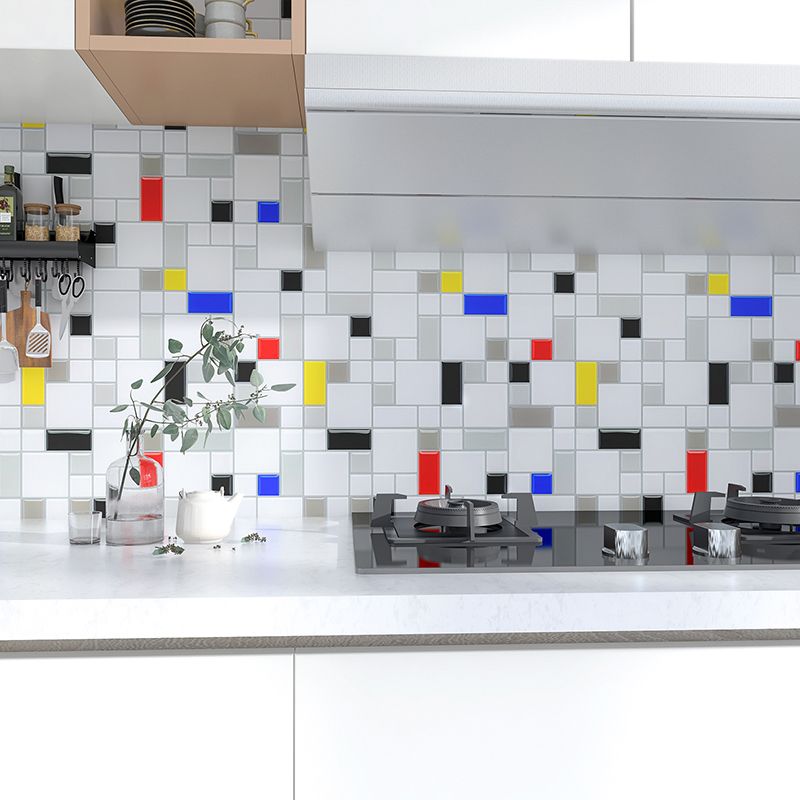 Modern Kitchen Backsplash Wallpaper Peel and Stick Single Tile Clearhalo 'Flooring 'Home Improvement' 'home_improvement' 'home_improvement_peel_stick_blacksplash' 'Peel & Stick Backsplash Tile' 'peel_stick_blacksplash' 'Walls & Ceilings' Walls and Ceiling' 1200x1200_e2a0ac2c-ea8e-4fb6-9c5d-7936c9a70bc2