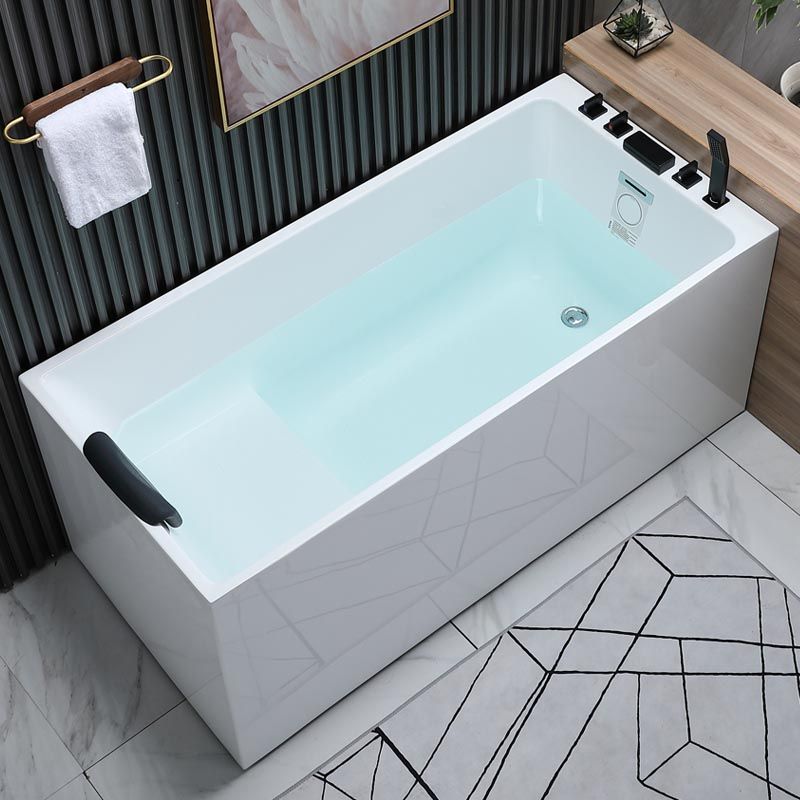 Modern Rectangular Bath Tub Acrylic Alcove Tub for Home in White Clearhalo 'Bathroom Remodel & Bathroom Fixtures' 'Bathtubs' 'Home Improvement' 'home_improvement' 'home_improvement_bathtubs' 'Showers & Bathtubs' 1200x1200_e2a621c0-f99a-41c6-9227-554a74262fb5