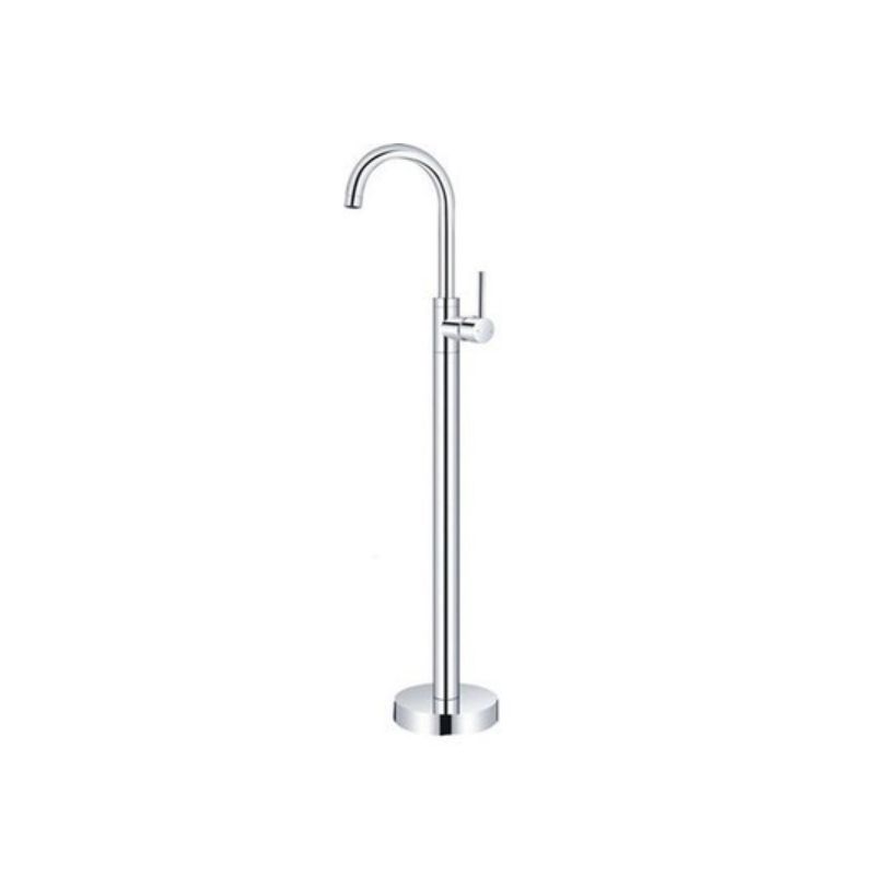 Floor Mounted Metal Freestanding Tub Filler 1 Handle Freestanding Bathtub Faucet Clearhalo 'Bathroom Remodel & Bathroom Fixtures' 'Bathtub Faucets' 'bathtub_faucets' 'Home Improvement' 'home_improvement' 'home_improvement_bathtub_faucets' 1200x1200_e2dcc830-36e0-4b59-a19b-aeeba822f57b