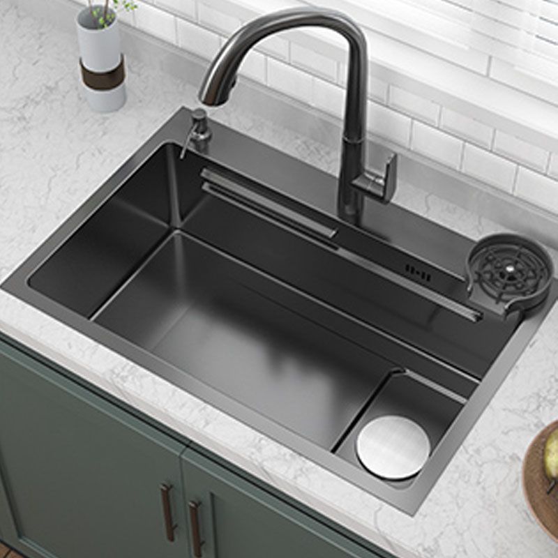 Contemporary Kitchen Sink Stainless Steel Kitchen Sink with Drain Assembly Clearhalo 'Home Improvement' 'home_improvement' 'home_improvement_kitchen_sinks' 'Kitchen Remodel & Kitchen Fixtures' 'Kitchen Sinks & Faucet Components' 'Kitchen Sinks' 'kitchen_sinks' 1200x1200_e362befe-ad00-4ef3-863d-b7f08af8e590
