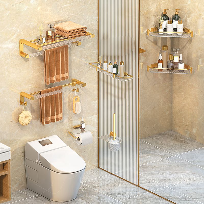 Modern 7-Piece Bathroom Accessory Set Metal Bathroom Set in Gold Clearhalo 'Bathroom Hardware Sets' 'Bathroom Hardware' 'Bathroom Remodel & Bathroom Fixtures' 'bathroom_hardware_sets' 'Home Improvement' 'home_improvement' 'home_improvement_bathroom_hardware_sets' 1200x1200_e39011ef-e58f-49cc-940f-688267134789