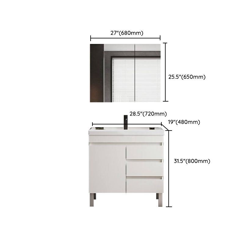 White Modern Wood Rectangular Open Console with Sink Set Faucet Included Clearhalo 'Bathroom Remodel & Bathroom Fixtures' 'Bathroom Vanities' 'bathroom_vanities' 'Home Improvement' 'home_improvement' 'home_improvement_bathroom_vanities' 1200x1200_e3bac0c3-ded4-4269-b5a8-8930b64c2188