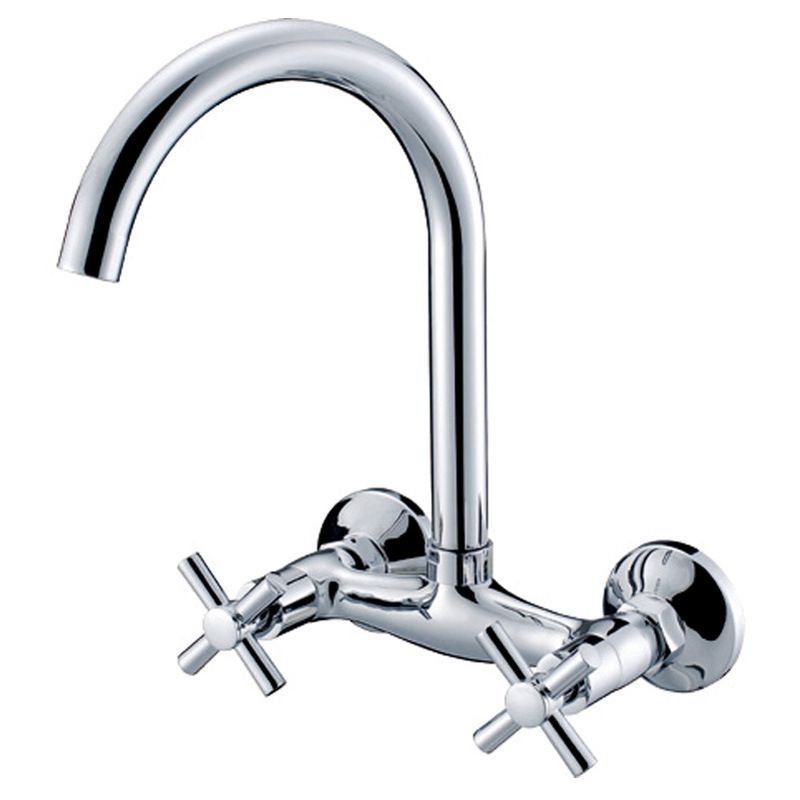 Modern 2-Handle Bathroom Sink Faucet 3 Hole Wall Mounted Bathroom Faucet with High-Arc Clearhalo 'bathroom_sink_faucets' 'Conjuntos de Torneiras de Lavatório e Banheiro' 'home_improvement' 'home_improvement_bathroom_sink_faucets' 'Mobiliário Doméstico' 'Página inicial' 'Renovação e equipamento de casa de banho' 'Torneira para lavatório de banheiro' 1200x1200_e428bb98-57b5-47b8-855d-baeeff9b2b33