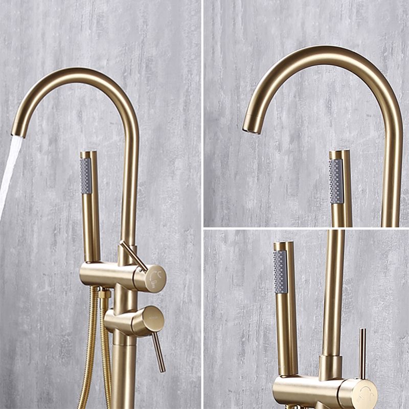 Floor Mounted Copper Freestanding Tub Filler Freestanding High Arc Tub Filler Trim Clearhalo 'Bathroom Remodel & Bathroom Fixtures' 'Bathtub Faucets' 'bathtub_faucets' 'Home Improvement' 'home_improvement' 'home_improvement_bathtub_faucets' 1200x1200_e43c00a3-a207-4ac1-935b-c3e629abbcf7