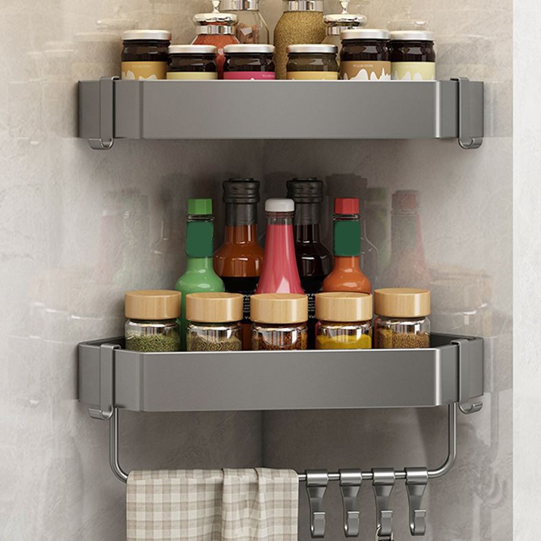 Matte Grey Bathroom Accessory Set Modern 3 - Piece Bath Shelf Clearhalo 'Bathroom Hardware Sets' 'Bathroom Hardware' 'Bathroom Remodel & Bathroom Fixtures' 'bathroom_hardware_sets' 'Home Improvement' 'home_improvement' 'home_improvement_bathroom_hardware_sets' 1200x1200_e4693bb6-9ccb-4350-9e9a-9ae7f3c344e1