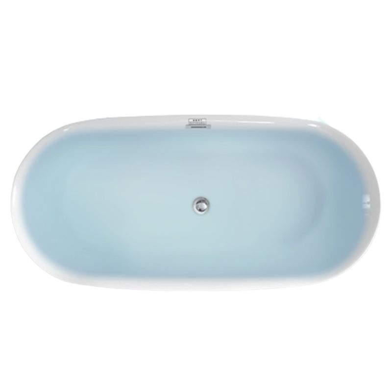 Bathroom Acrylic Oval Bathtub Soaking Tubs without Base in White Clearhalo 'Bathroom Remodel & Bathroom Fixtures' 'Bathtubs' 'Home Improvement' 'home_improvement' 'home_improvement_bathtubs' 'Showers & Bathtubs' 1200x1200_e46b9575-5bc5-40bb-9728-cfbf2e67ba59