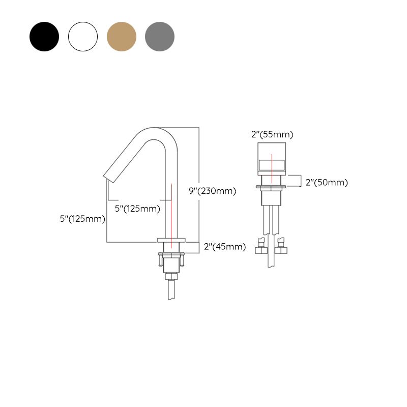 Modern Widespread Sink Faucet Knob Handle Gooseneck Arc Solid Brass Faucet Clearhalo 'bathroom_sink_faucets' 'Conjuntos de Torneiras de Lavatório e Banheiro' 'home_improvement' 'home_improvement_bathroom_sink_faucets' 'Mobiliário Doméstico' 'Página inicial' 'Renovação e equipamento de casa de banho' 'Torneira para lavatório de banheiro' 1200x1200_e47aad73-60a5-4887-a7a2-4035561bf411