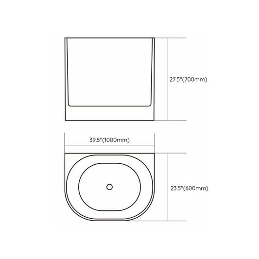 Modern Style Acrylic Soaking Bathtub Oval Back to Wall Bathtub in White Clearhalo 'Bathroom Remodel & Bathroom Fixtures' 'Bathtubs' 'Home Improvement' 'home_improvement' 'home_improvement_bathtubs' 'Showers & Bathtubs' 1200x1200_e49555f4-1f67-4386-93c8-2f4274881853