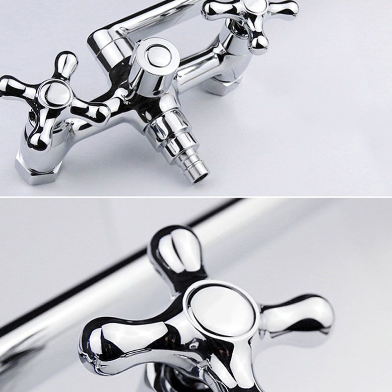 Modern Bath Filler Trim Copper with Handheld Shower Swivel Wall Mount Tub Spout Trim Clearhalo 'Bathroom Remodel & Bathroom Fixtures' 'Bathtub Faucets' 'bathtub_faucets' 'Home Improvement' 'home_improvement' 'home_improvement_bathtub_faucets' 1200x1200_e4c8e638-9159-4334-be9c-28a806807bde