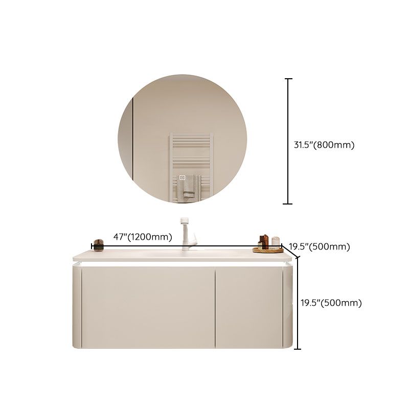 Wall Mount Faucet Included Bathroom Sink Vanity with Mirror Sink Clearhalo 'Bathroom Remodel & Bathroom Fixtures' 'Bathroom Vanities' 'bathroom_vanities' 'Home Improvement' 'home_improvement' 'home_improvement_bathroom_vanities' 1200x1200_e4c97d99-fabe-4674-9adf-4bbfafac77e5