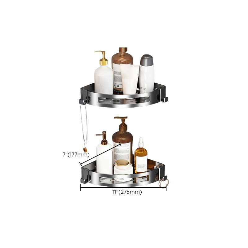 Contemporary Polished Chrome Bathroom Accessory Set with Towel Bar & Bath Shelf Clearhalo 'Bathroom Hardware Sets' 'Bathroom Hardware' 'Bathroom Remodel & Bathroom Fixtures' 'bathroom_hardware_sets' 'Home Improvement' 'home_improvement' 'home_improvement_bathroom_hardware_sets' 1200x1200_e518f808-d5a4-4253-9d81-102b3dd2bd60