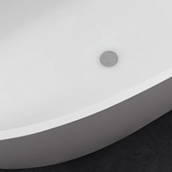 Modern Stone Ellipse Bathtub Freestand Soaking Bathtub with Drain Bath Tub Clearhalo 'Bathroom Remodel & Bathroom Fixtures' 'Bathtubs' 'Home Improvement' 'home_improvement' 'home_improvement_bathtubs' 'Showers & Bathtubs' 1200x1200_e51e3172-3b09-467d-8707-fa87eaa2fd4c