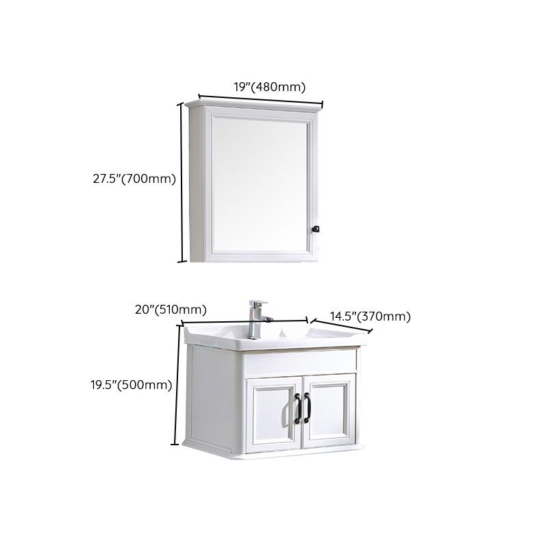 Wall Mount Mirror Included Sink Vanity with Sink for Bathroom Clearhalo 'Bathroom Remodel & Bathroom Fixtures' 'Bathroom Vanities' 'bathroom_vanities' 'Home Improvement' 'home_improvement' 'home_improvement_bathroom_vanities' 1200x1200_e53c60ec-f8a0-41fe-97f3-2119cbace0d0