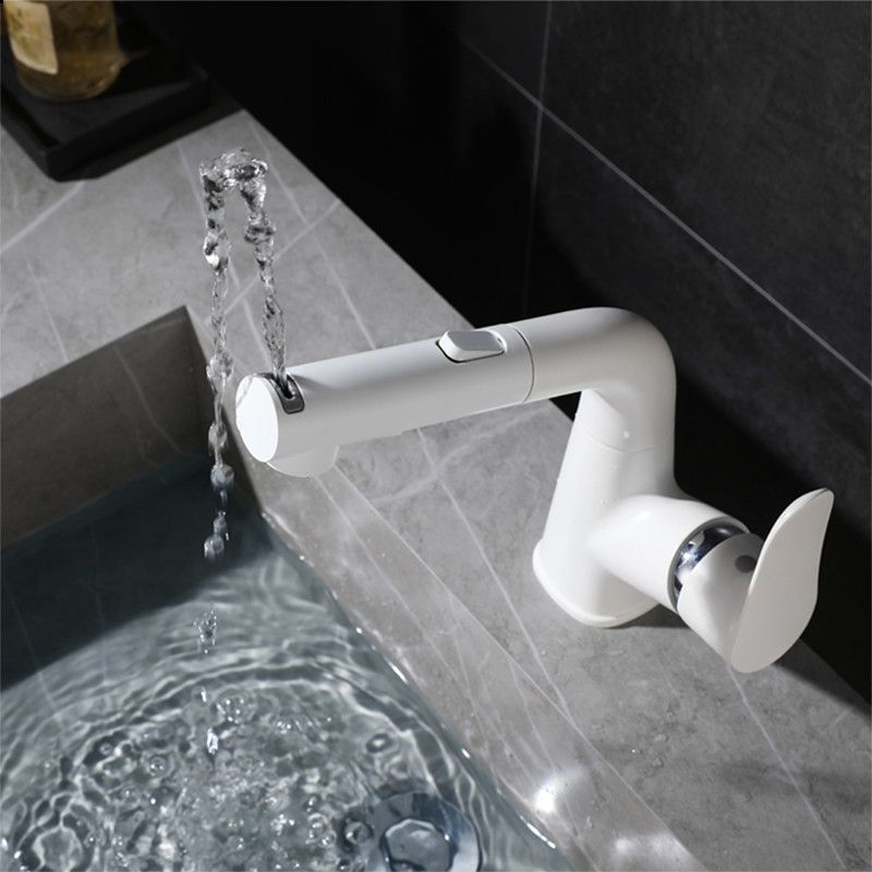 Modern Bathroom Vessel Faucet Grass Lever Swivel Spout with Hoses Lavatory Faucet Clearhalo 'Bathroom Remodel & Bathroom Fixtures' 'Bathroom Sink Faucets' 'Bathroom Sinks & Faucet Components' 'bathroom_sink_faucets' 'Home Improvement' 'home_improvement' 'home_improvement_bathroom_sink_faucets' 1200x1200_e55ec811-e728-4caa-bb63-91a80ccc1c09