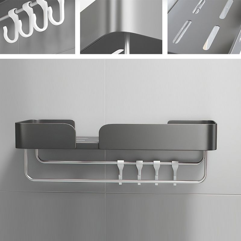 3 Piece Modern Bathroom Hardware Set Aluminum Bath Shelf in Grey Clearhalo 'Bathroom Hardware Sets' 'Bathroom Hardware' 'Bathroom Remodel & Bathroom Fixtures' 'bathroom_hardware_sets' 'Home Improvement' 'home_improvement' 'home_improvement_bathroom_hardware_sets' 1200x1200_e570f0de-0eb9-492e-a077-0bbecd10c8f4