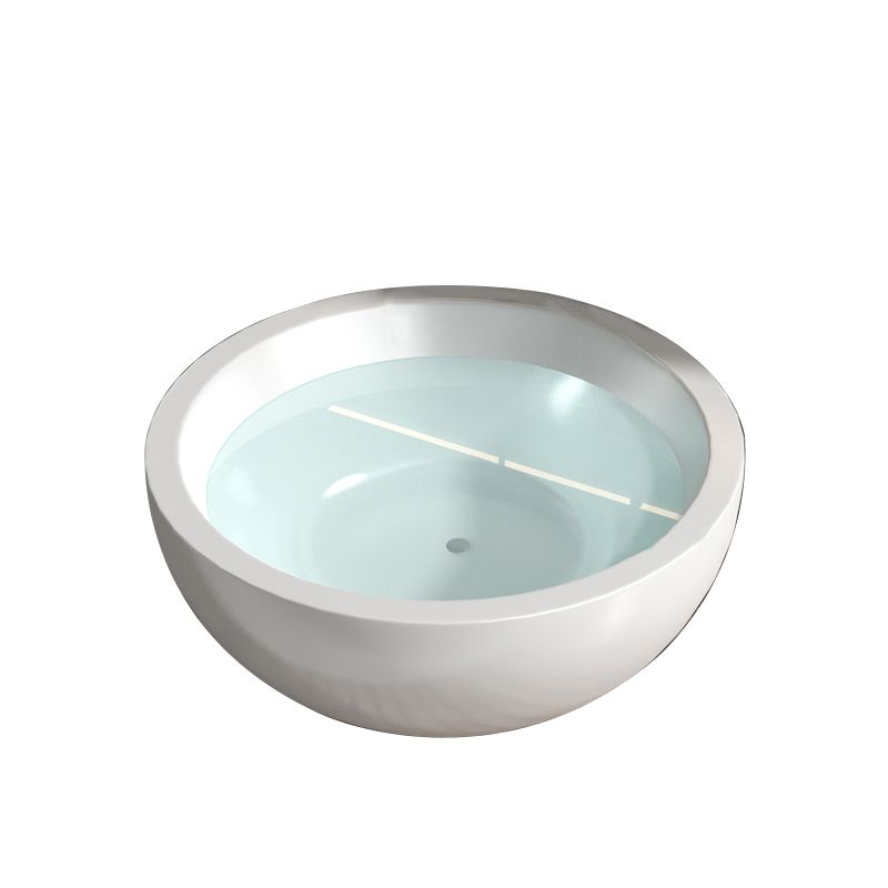 Round Soaking Stand Alone Bathtub Antique Finish Back to Wall Bath Tub Clearhalo 'Bathroom Remodel & Bathroom Fixtures' 'Bathtubs' 'Home Improvement' 'home_improvement' 'home_improvement_bathtubs' 'Showers & Bathtubs' 1200x1200_e5b3f19e-5aad-4b4e-aea3-a2a27141fa21