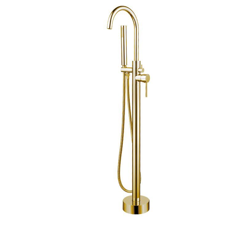 Modern Style Freestanding Tub Filler Copper Floor Mount Freestanding Tub Filler Clearhalo 'Bathroom Remodel & Bathroom Fixtures' 'Bathtub Faucets' 'bathtub_faucets' 'Home Improvement' 'home_improvement' 'home_improvement_bathtub_faucets' 1200x1200_e5bf5b51-8d12-465b-8102-ed2b95ac7fde