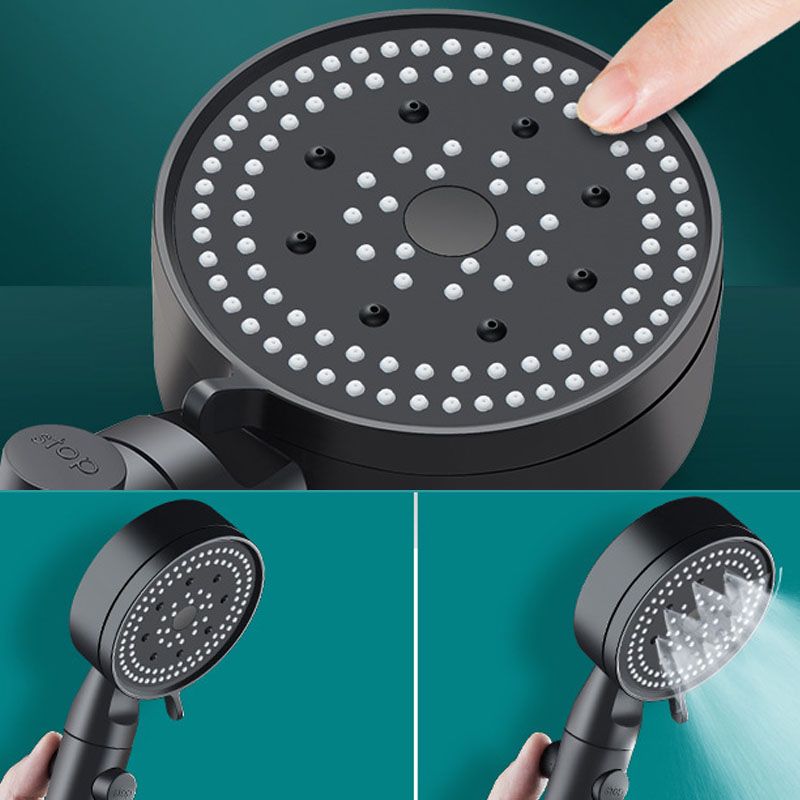 Metal Black Shower Head Self-Cleaning Standard Round Handheld Shower Heads Clearhalo 'Bathroom Remodel & Bathroom Fixtures' 'Home Improvement' 'home_improvement' 'home_improvement_shower_heads' 'Shower Heads' 'shower_heads' 'Showers & Bathtubs Plumbing' 'Showers & Bathtubs' 1200x1200_e5f17932-4b61-4c14-aba7-649a153e57b4