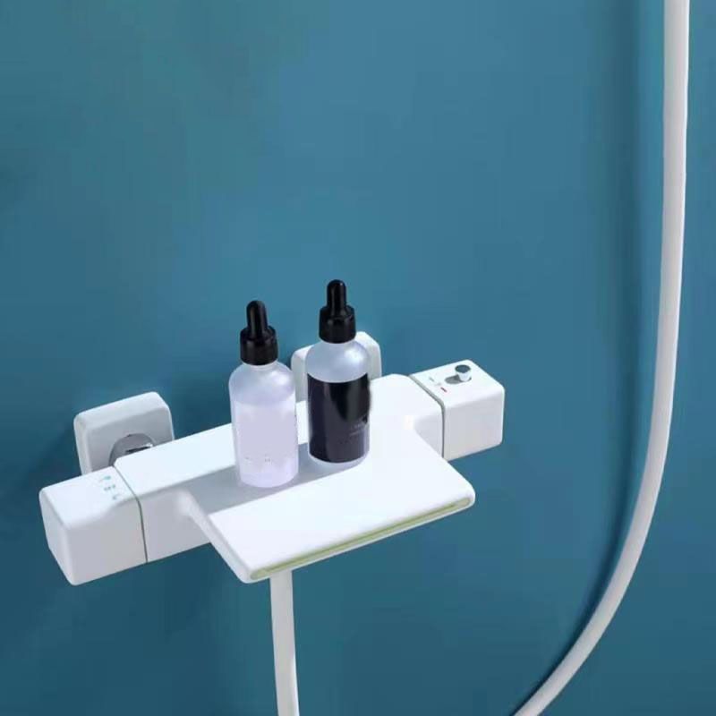 Modern Wall Mounted Faucet Handheld Shower Head Waterfall Faucet Clearhalo 'Bathroom Remodel & Bathroom Fixtures' 'Bathtub Faucets' 'bathtub_faucets' 'Home Improvement' 'home_improvement' 'home_improvement_bathtub_faucets' 1200x1200_e5f28c66-a6d9-4e22-aeb0-e022fb3305d3