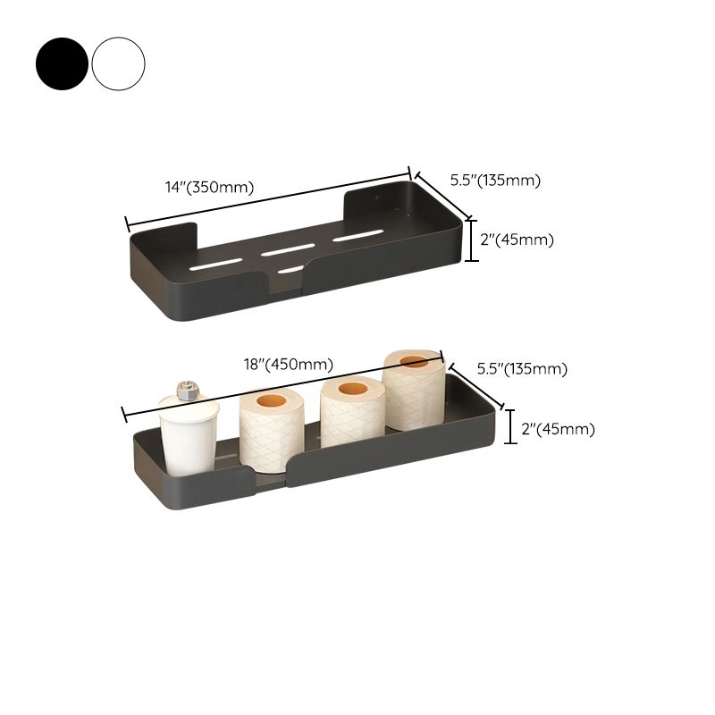 Modern Rectangular Bath Shelf 2/3-Piece Bathroom Accessory Set Clearhalo 'Bathroom Hardware Sets' 'Bathroom Hardware' 'Bathroom Remodel & Bathroom Fixtures' 'bathroom_hardware_sets' 'Home Improvement' 'home_improvement' 'home_improvement_bathroom_hardware_sets' 1200x1200_e610fa6a-5517-4854-bc7a-2ad8c0428010