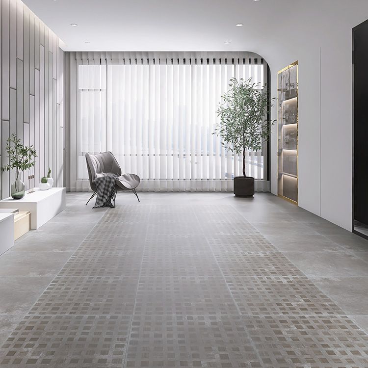 Square Mixed Material Singular Tile in Gray 24" x 24" for Indoor Floor Clearhalo 'Floor Tiles & Wall Tiles' 'floor_tiles_wall_tiles' 'Flooring 'Home Improvement' 'home_improvement' 'home_improvement_floor_tiles_wall_tiles' Walls and Ceiling' 1200x1200_e6190abc-218c-48fc-8973-0aa8b93405e2