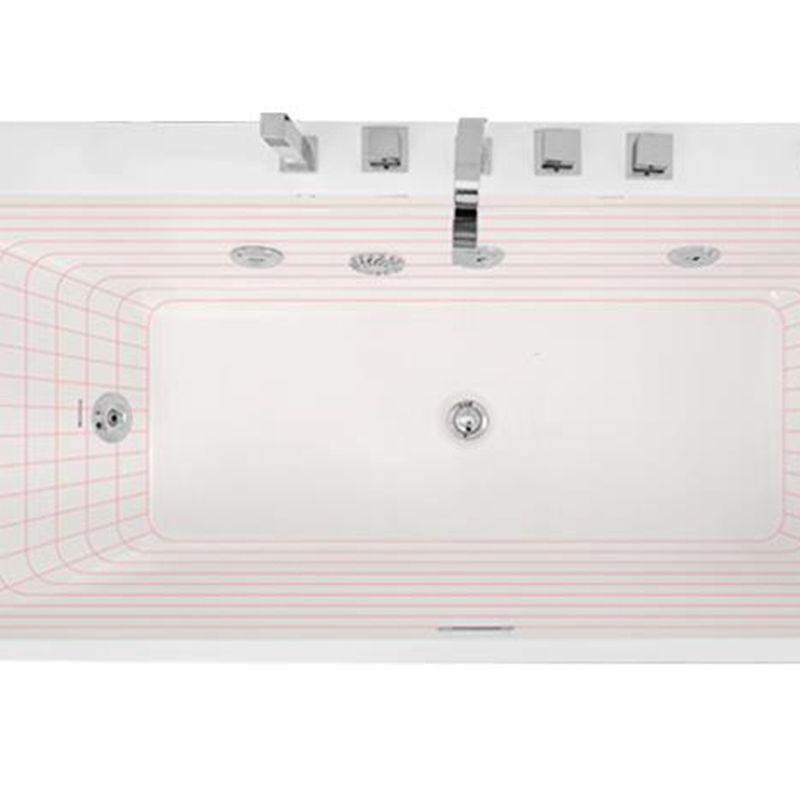 Modern Rectangle Acrylic Embedded Bathtub with Massage Device Clearhalo 'Bathroom Remodel & Bathroom Fixtures' 'Bathtubs' 'Home Improvement' 'home_improvement' 'home_improvement_bathtubs' 'Showers & Bathtubs' 1200x1200_e641846c-73cf-47b1-a7b5-453fdb5f3dd1