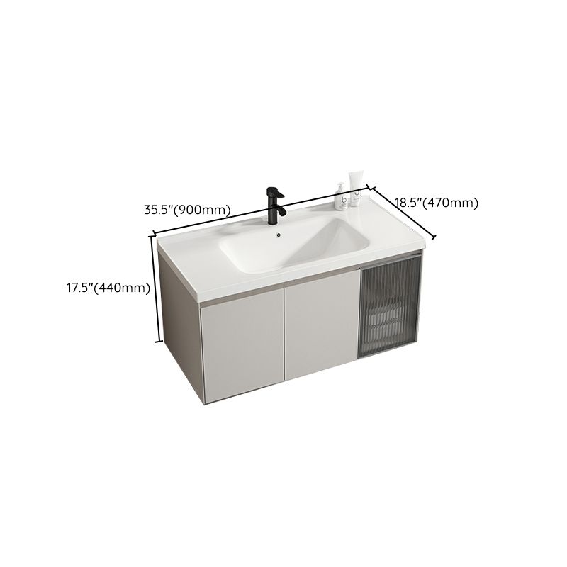 Metal Bathroom Vanity Set Single Sink Wall Mounted Bathroom Vanity Set Clearhalo 'Bathroom Remodel & Bathroom Fixtures' 'Bathroom Vanities' 'bathroom_vanities' 'Home Improvement' 'home_improvement' 'home_improvement_bathroom_vanities' 1200x1200_e66b5630-02f9-464b-8d69-a90149a59423