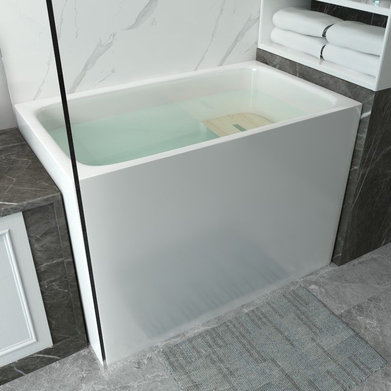 Modern Style Apron Front Bathtub Rectangular Acrylic Bathroom Bathtub Clearhalo 'Bathroom Remodel & Bathroom Fixtures' 'Bathtubs' 'Home Improvement' 'home_improvement' 'home_improvement_bathtubs' 'Showers & Bathtubs' 1200x1200_e68d8154-b09b-40b7-bd93-e2d17850ab82